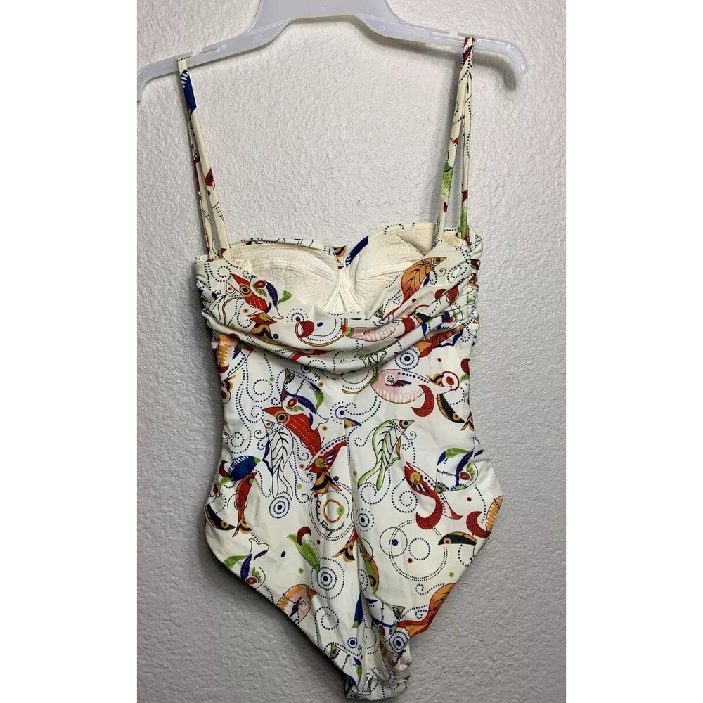 Salvatore Ferragamo womens bathingsuit one piece size 40 Flawed BW - Picture 2 of 5
